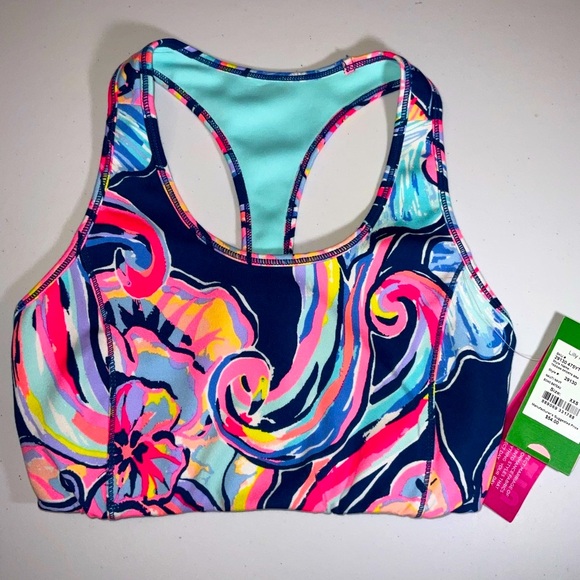 Lilly Pulitzer NWT Teegan Sports Bra Boho Bateau - Picture 2 of 11